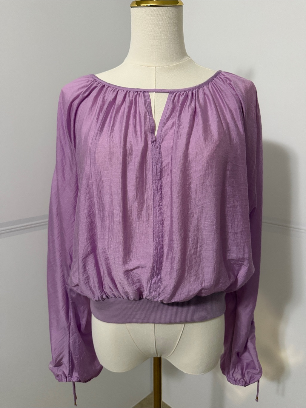 Maeve By Anthropologie Lilac Peasant Blouson Top